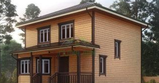 Двухэтажный дом из бруса в Светлограде от Строй-Свт - строительство от 132028 руб.